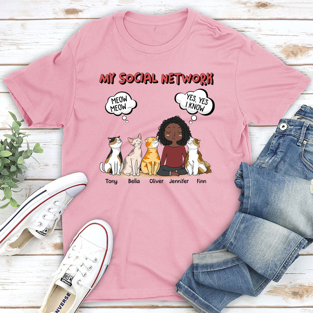 My Social Network - Personalized Custom Unisex 5.3 oz T-shirt for Pet Lovers