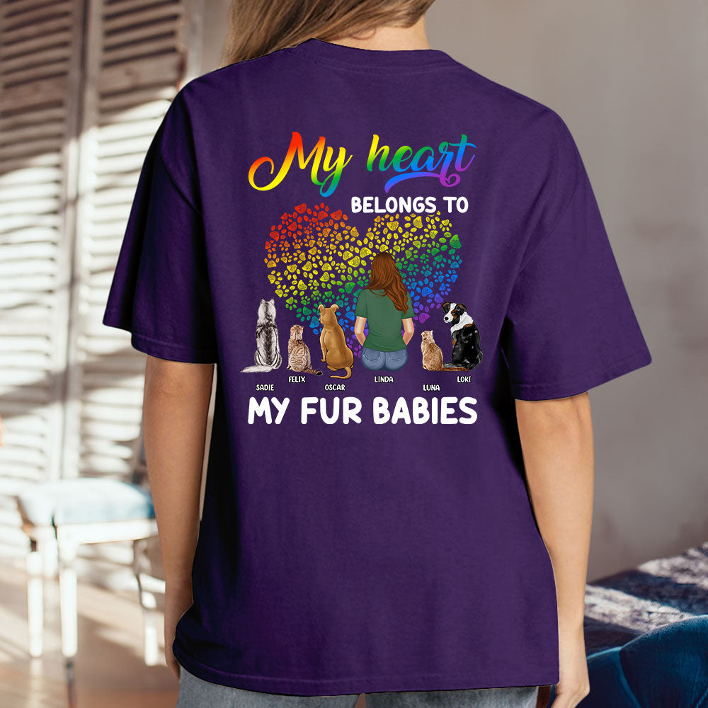 My Fur Babies - Personalized Custom Unisex 5.3 oz T-shirt for Pet Lovers