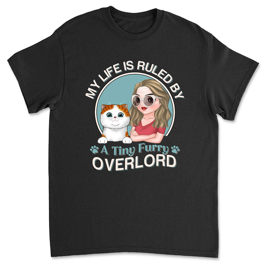My Life Is Ruled - Personalized Custom Unisex 5.3 oz T-shirt for Pet Lovers