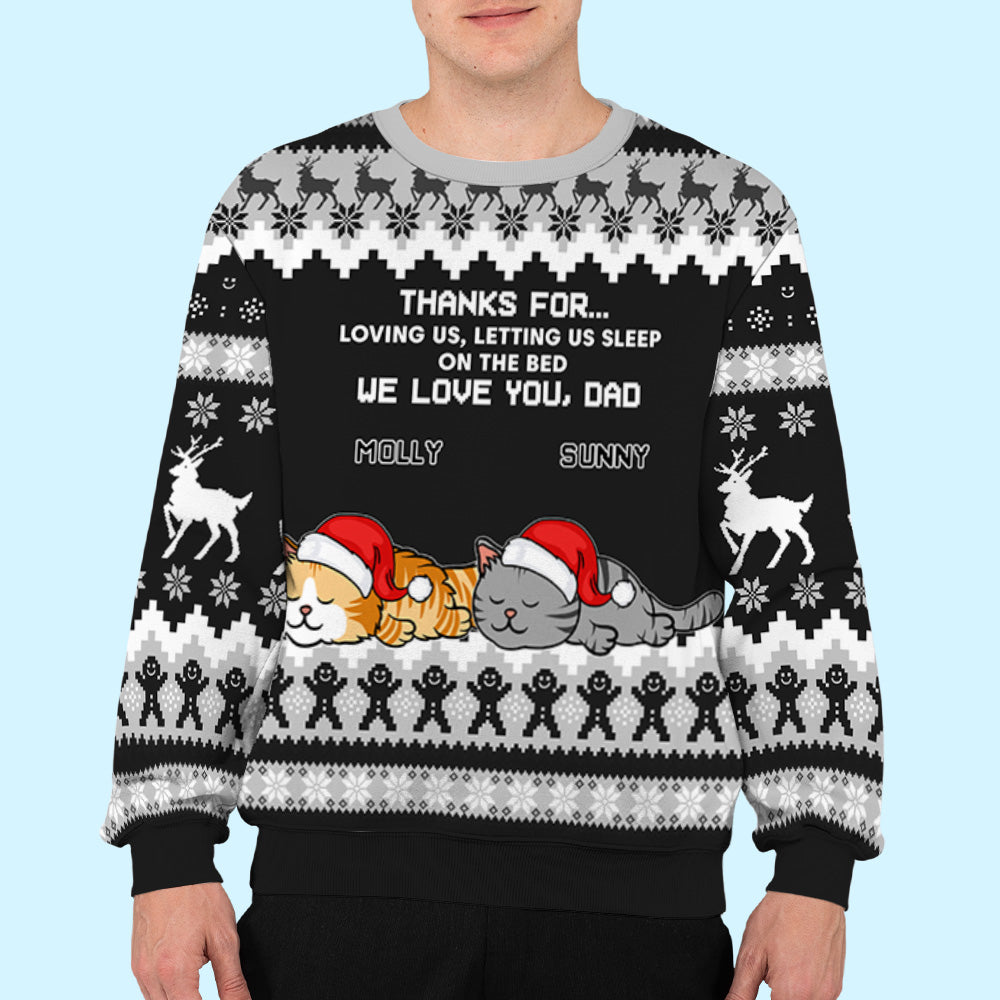 Snowy Fur Mom - Exclusive Personalized All-Over-Print Unisex 8.8 oz Polyester Blend Sweatshirt