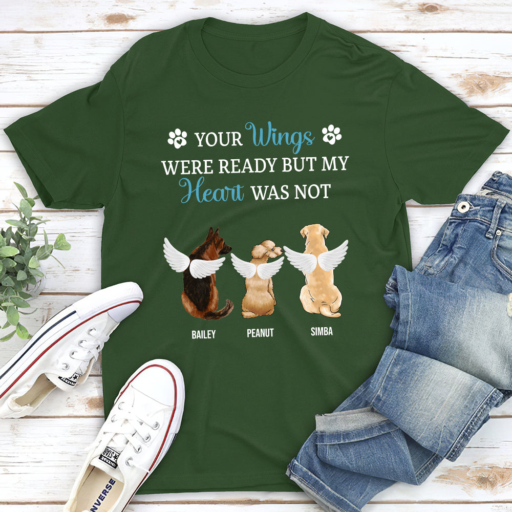 Your Wings Were Ready - Personalized Custom Unisex Memorial T-shirt for Pet Lovers