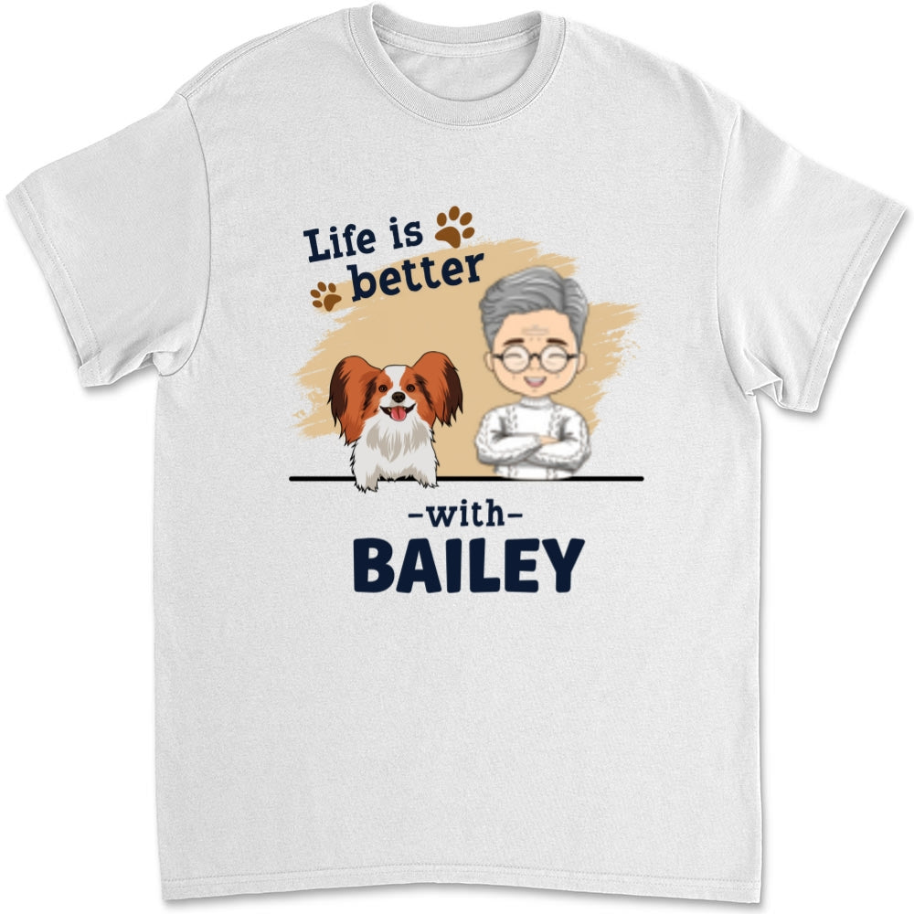 Exclusive Personalized Custom Unisex Better Dog Dad T-Shirt