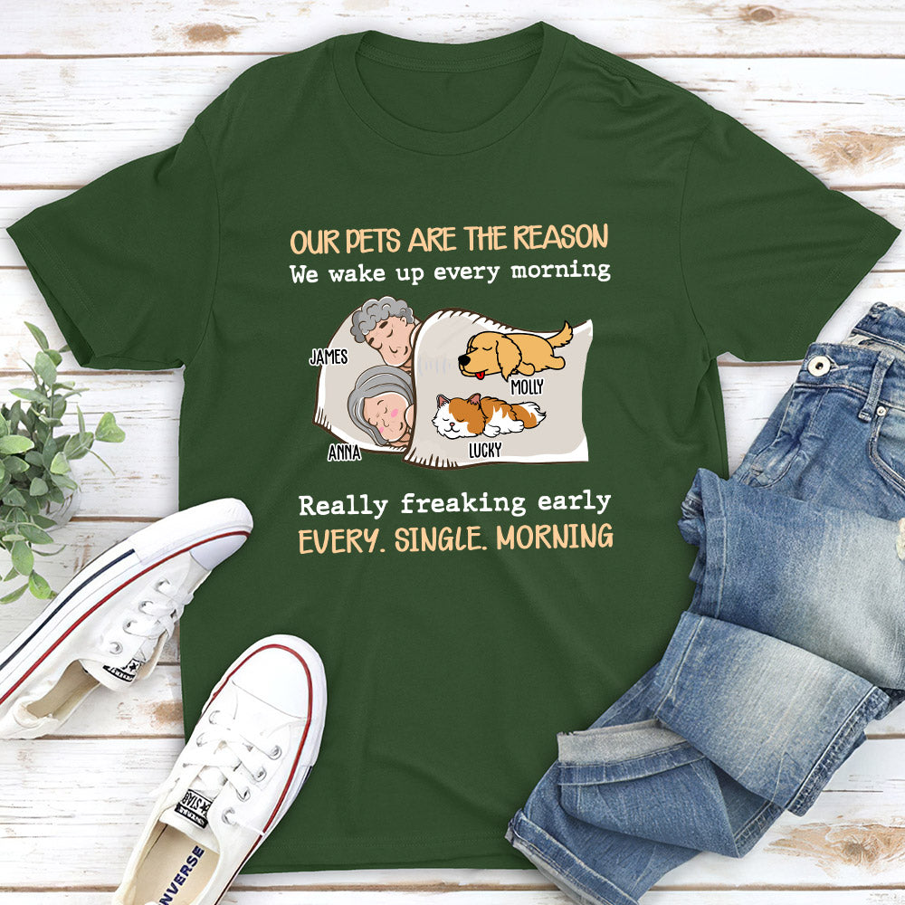My Pet Reason Couple 2 - Personalized Custom Unisex 5.3 oz T-shirt for Pet Lovers