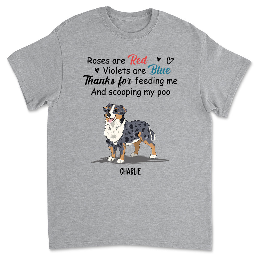 Thanks For Feeding Me - Personalized Custom Unisex 5.3 oz T-shirt for Pet Lovers