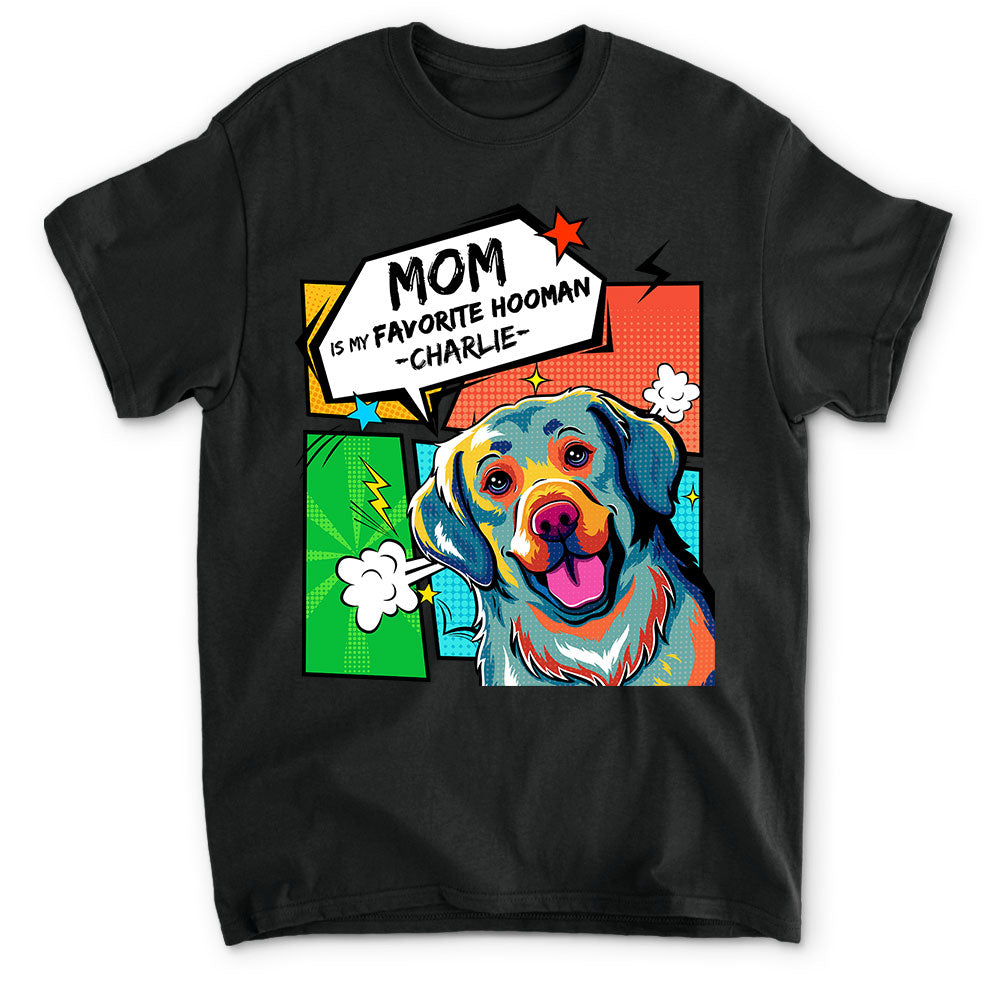 Favorite Hooman - Personalized Custom Unisex Cotton Blend T-shirt for Pet Lovers