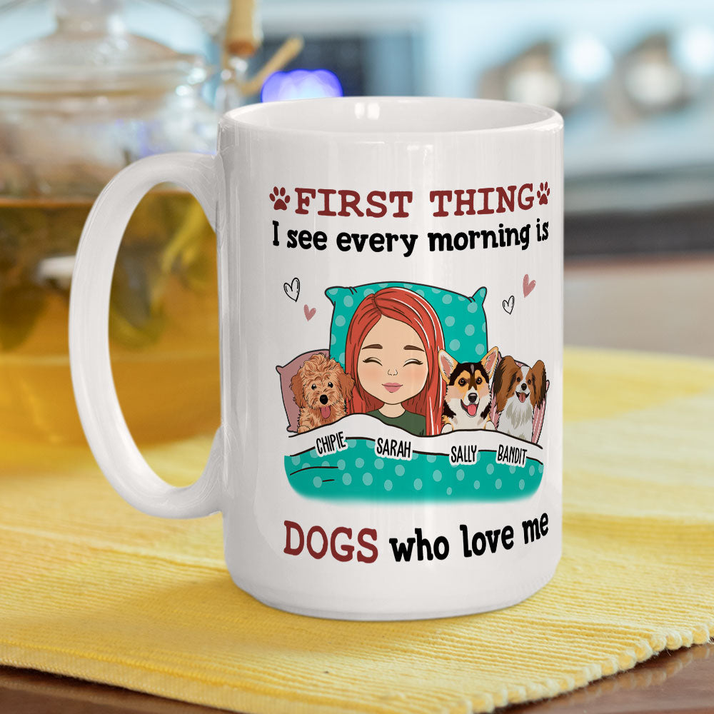 Every Morning - Personalized Custom Ceramic Coffee Mug for Pet Lovers, 11oz or 15oz