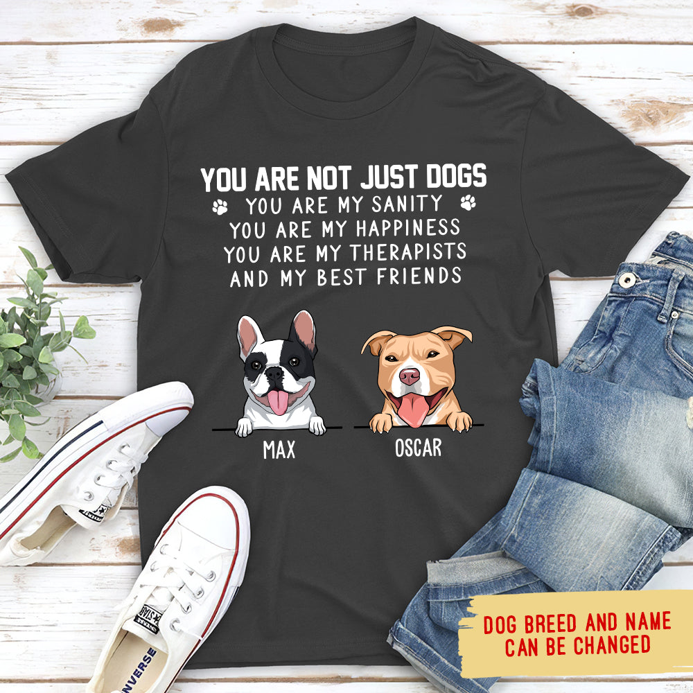 Not Just A Dog 2 - Personalized Custom Unisex Cotton Blend T-shirt for Pet Lovers