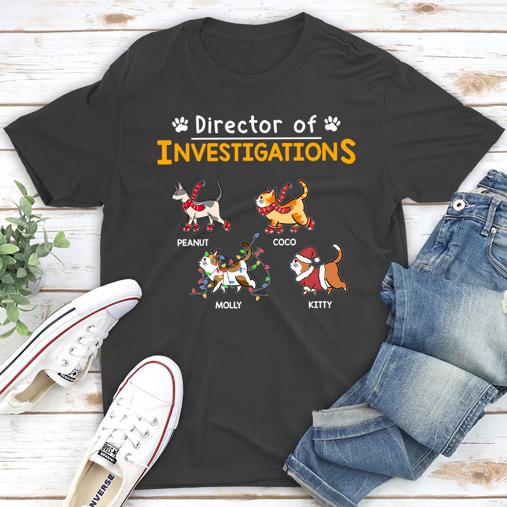 Personalized Custom Unisex Investigation Director T-shirt - Ideal Gift for Pet Lovers