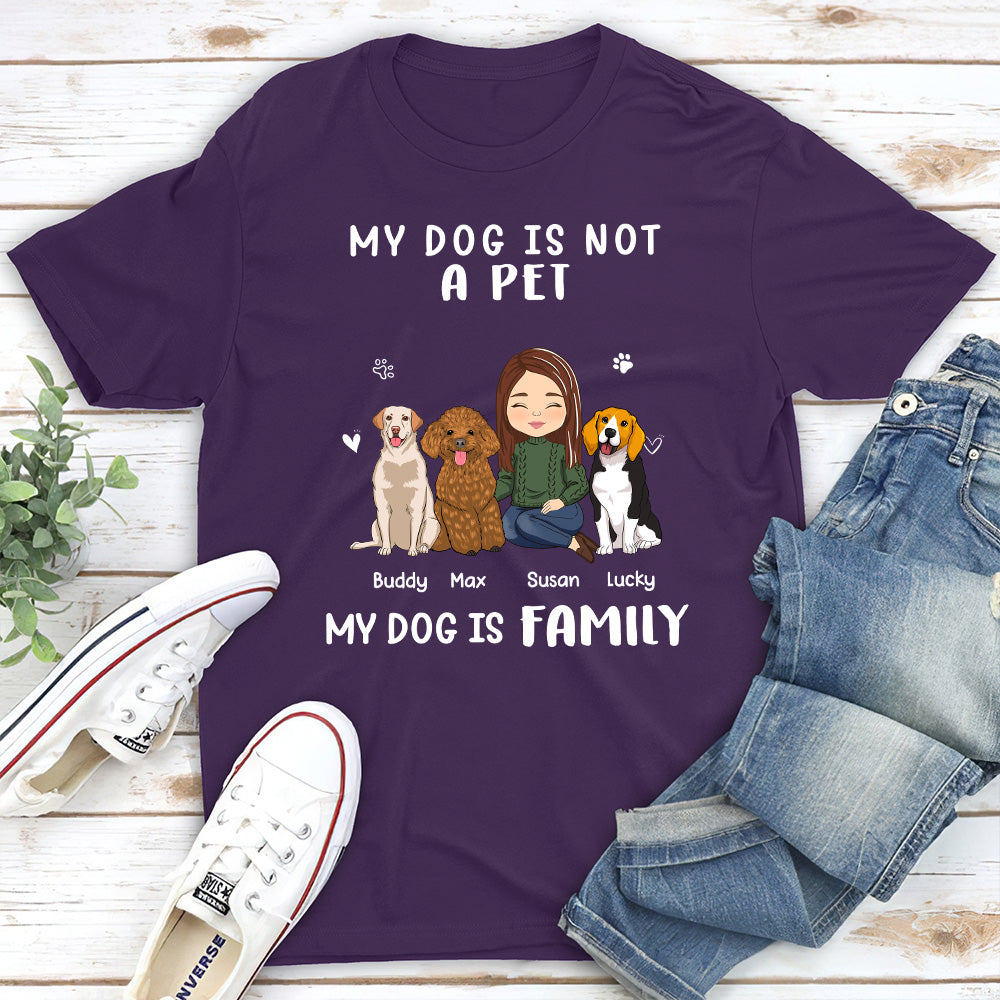 Not A Pet - Personalized Custom Unisex 5.3 oz Heavy Cotton T-shirt for Pet Lovers