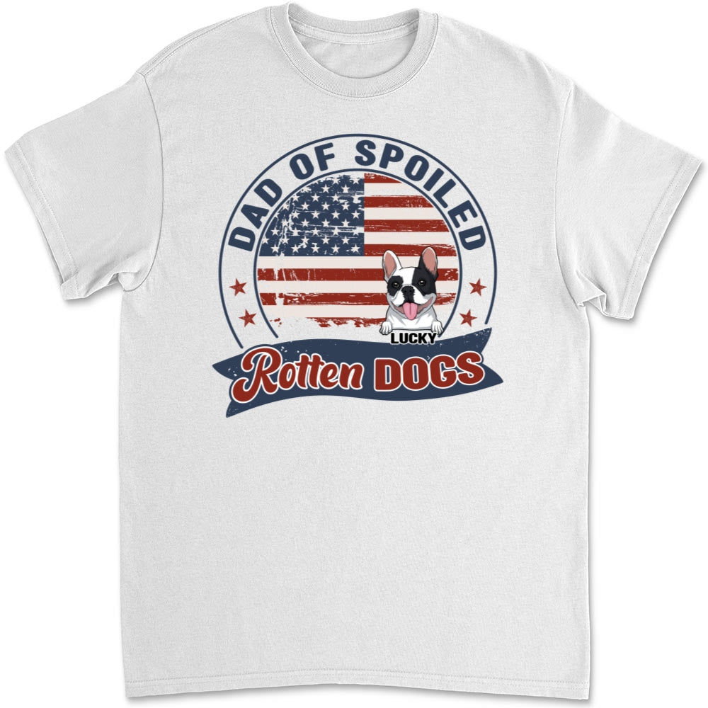 Mom Dad Of Spoiled Rotten Dogs - Customizable Unisex 5.3 oz Personalized T-shirt