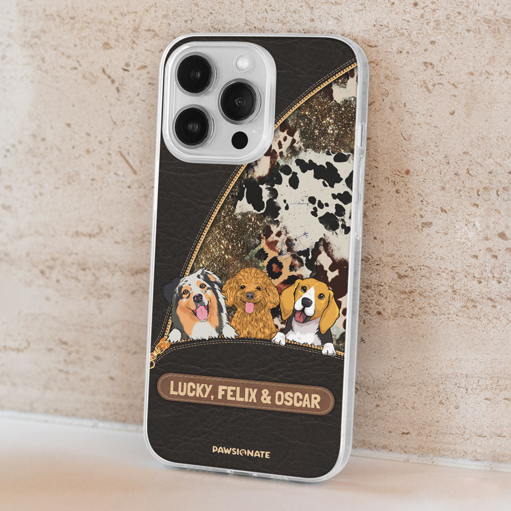 Customizable Personalized Dog Zipper Phone Case for Pet Lovers