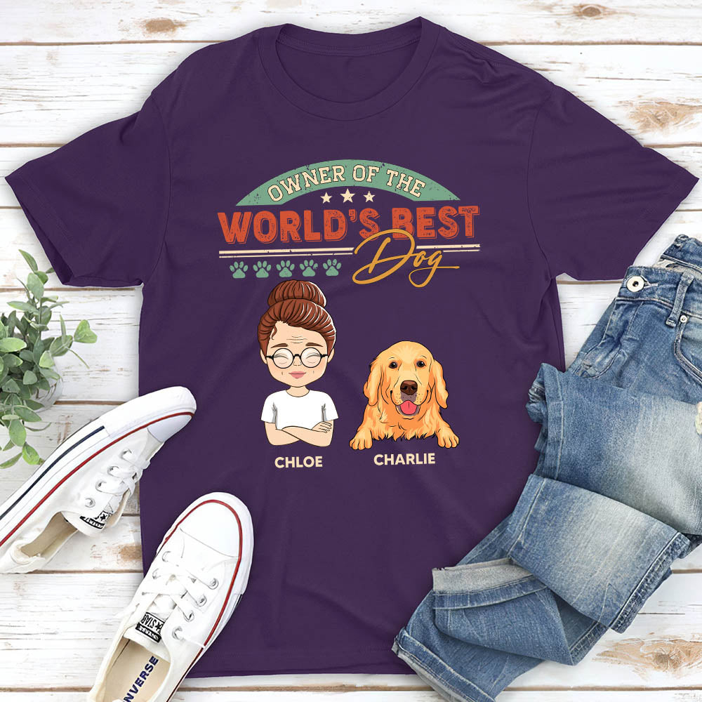 World's Best Dog - Personalized Custom Unisex 5.3 oz T-shirt for Pet Lovers