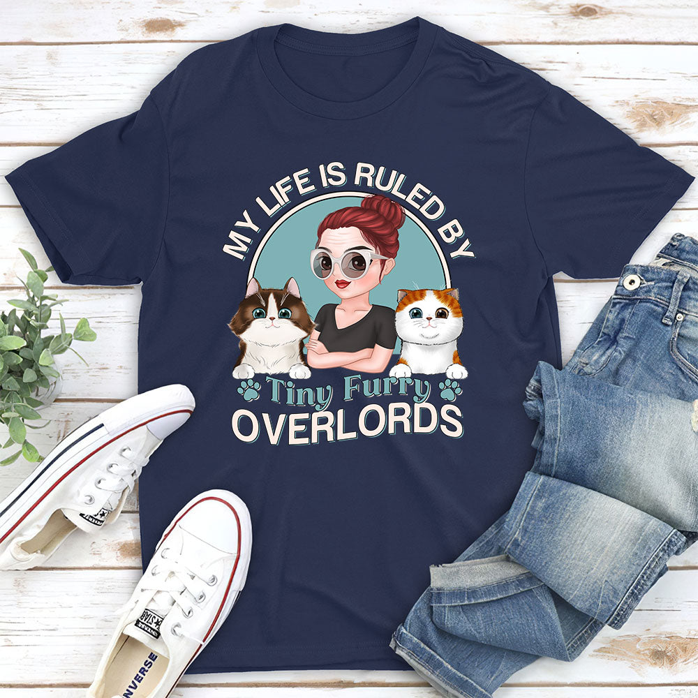 My Life Is Ruled - Personalized Custom Unisex 5.3 oz T-shirt for Pet Lovers