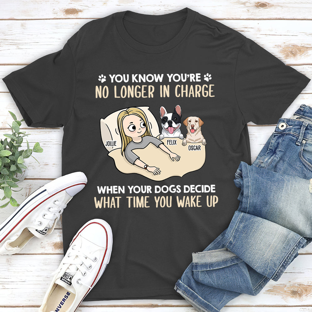 Wake Up Time - Personalized Custom Unisex 5.3 oz T-shirt for Pet Lovers