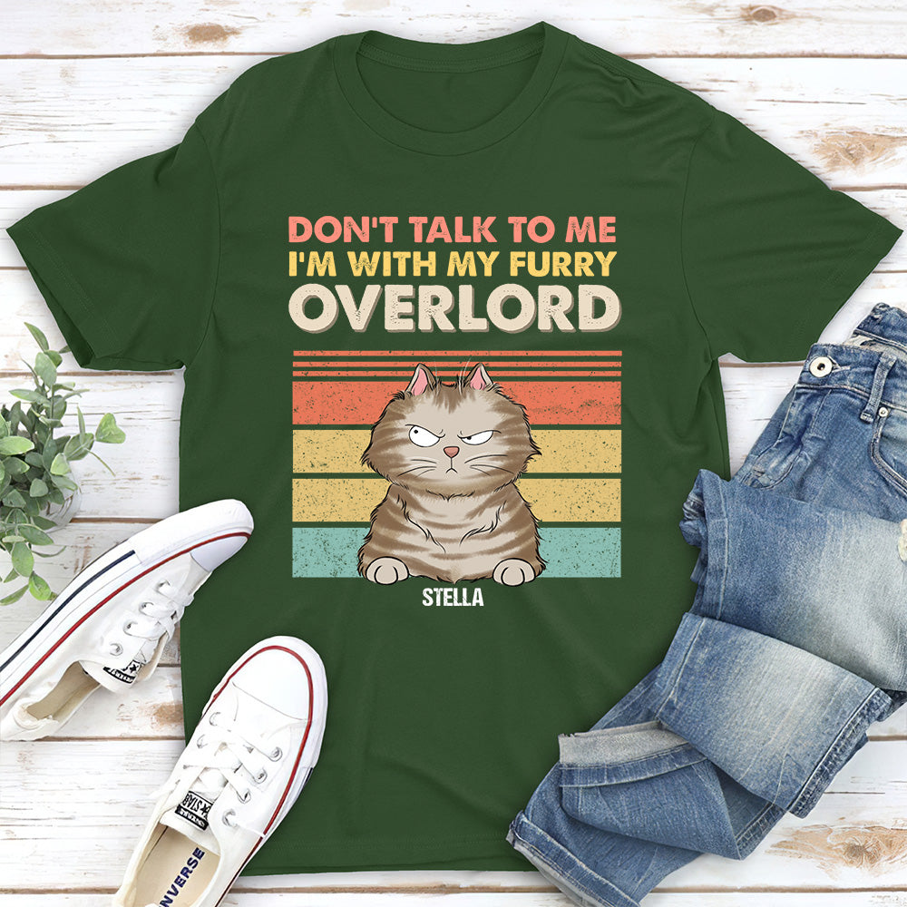I Am With My Furry Overlords - Personalized Custom Unisex 5.3 oz Heavy Cotton T-Shirt