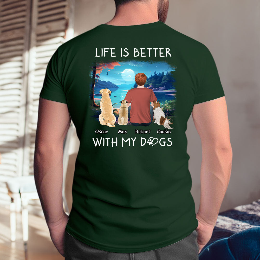 Better With Pets - Personalized Custom Unisex 5.3 oz T-shirt for Pet Lovers