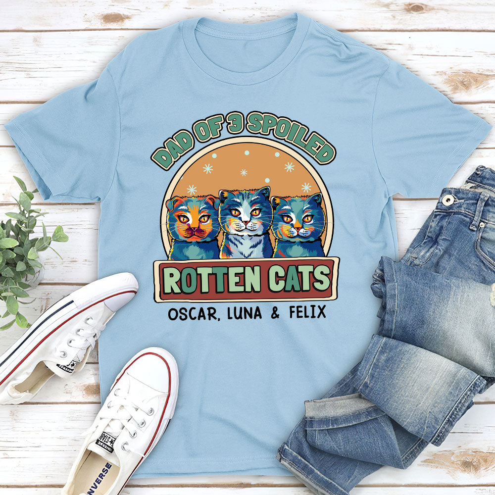 Pop Art Rotten Cats - Personalized Custom Unisex 5.3 oz T-shirt for Pet Lovers