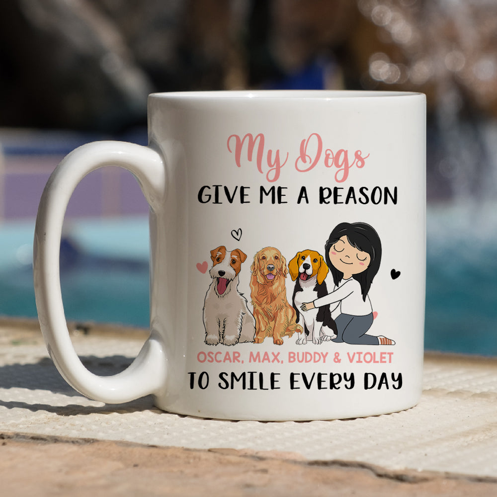 Personalized Custom 'My Dog Gives Me' Coffee Mug - 11oz