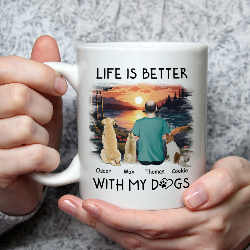 Better With Pets - Personalized Custom 11oz & 15oz Coffee Mug for Pet Lovers