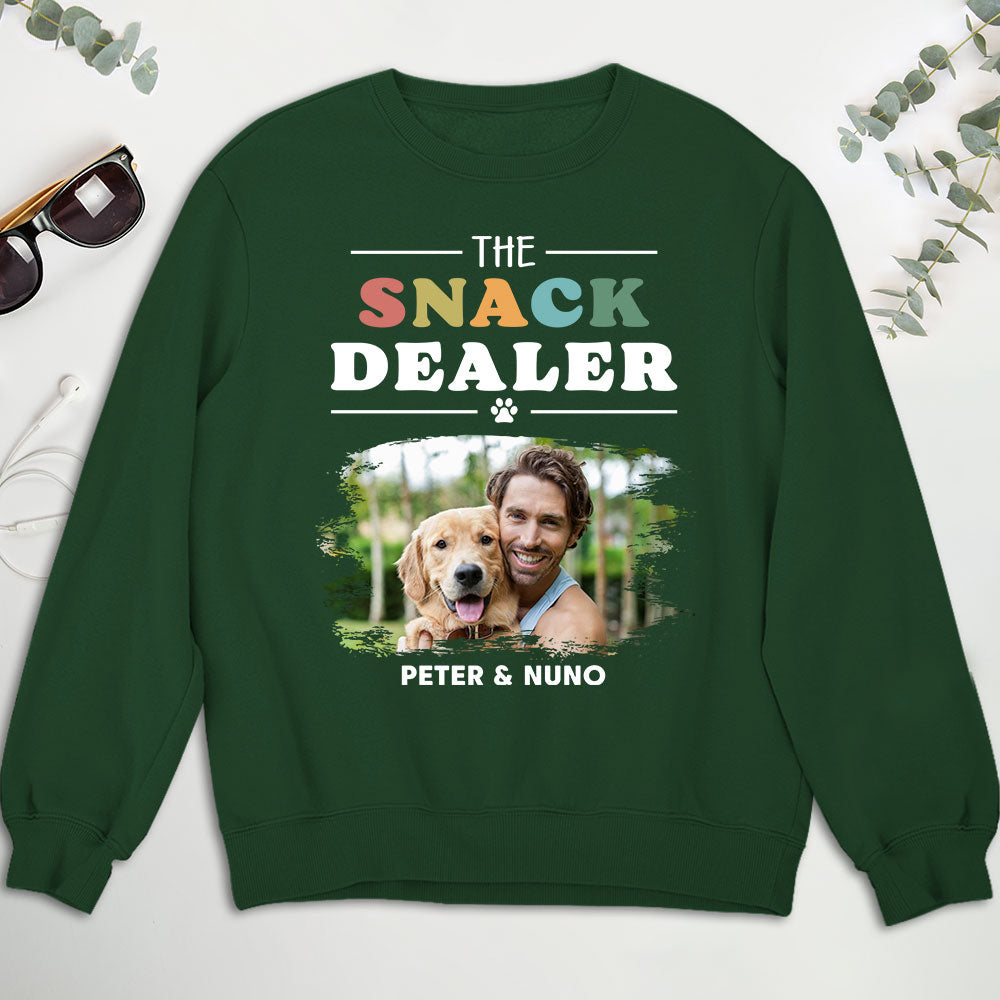 Pets Snack Dealer Photo - Customizable Personalized Unisex 8.0 oz Sweatshirt for Pet Lovers