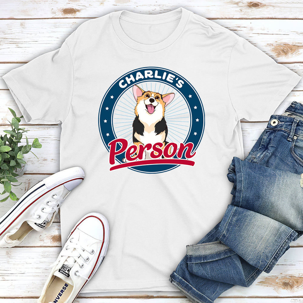 Customizable Dog Person Cartoon Unisex T-shirt - Ideal Gift for Pet Lovers