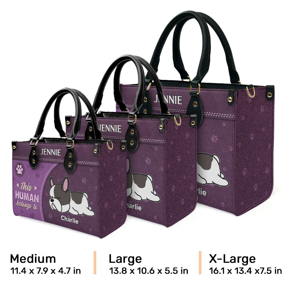 This Human Belongs To - Exquisite Personalized Custom Leather Handbag for Special Occasions
