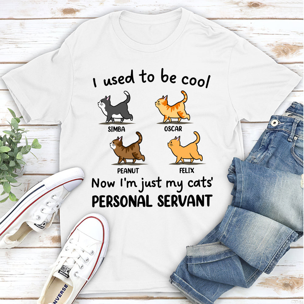 Just My Cat Servant - Personalized Custom Unisex 5.3 oz T-Shirt for Pet Lovers