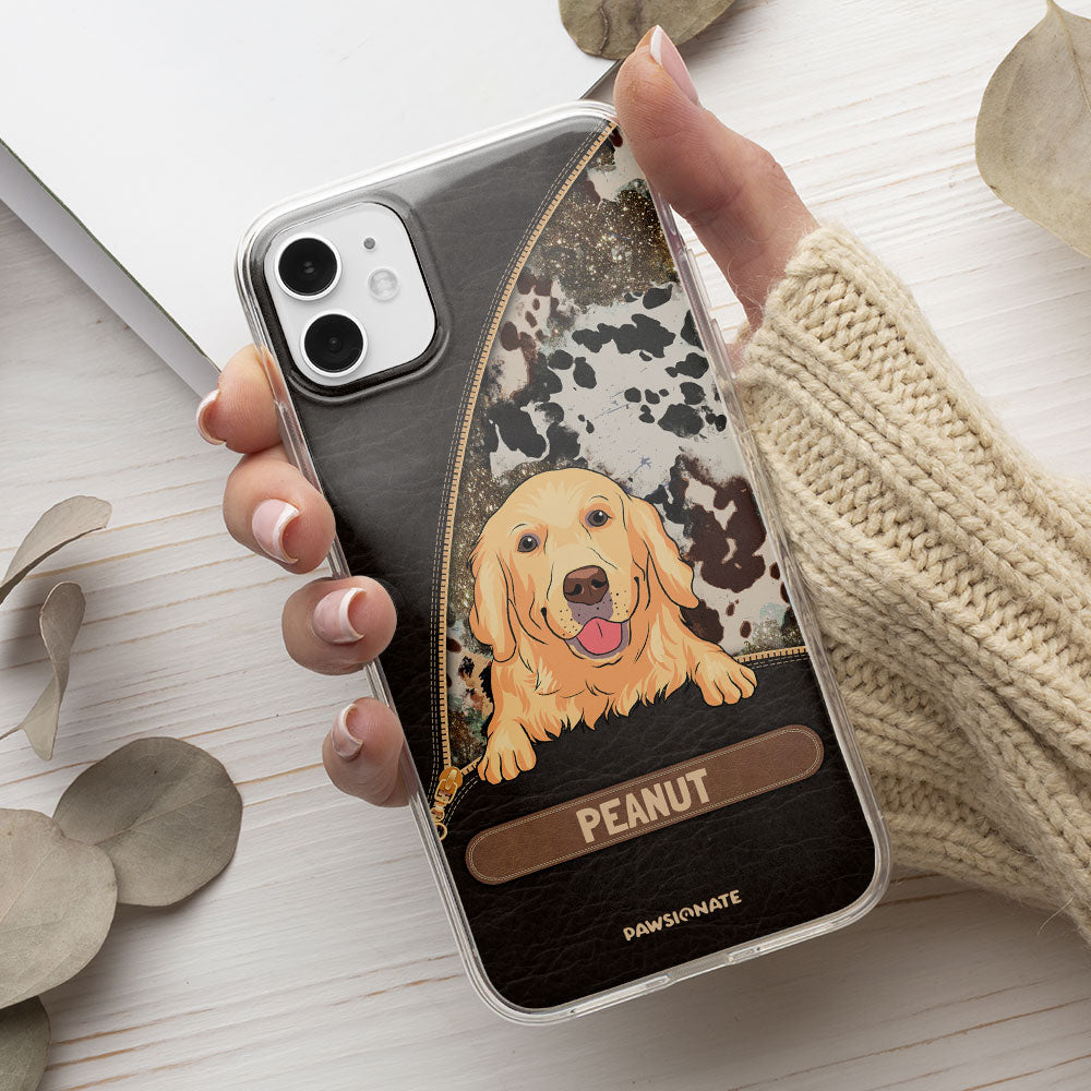 Customizable Personalized Dog Zipper Phone Case for Pet Lovers