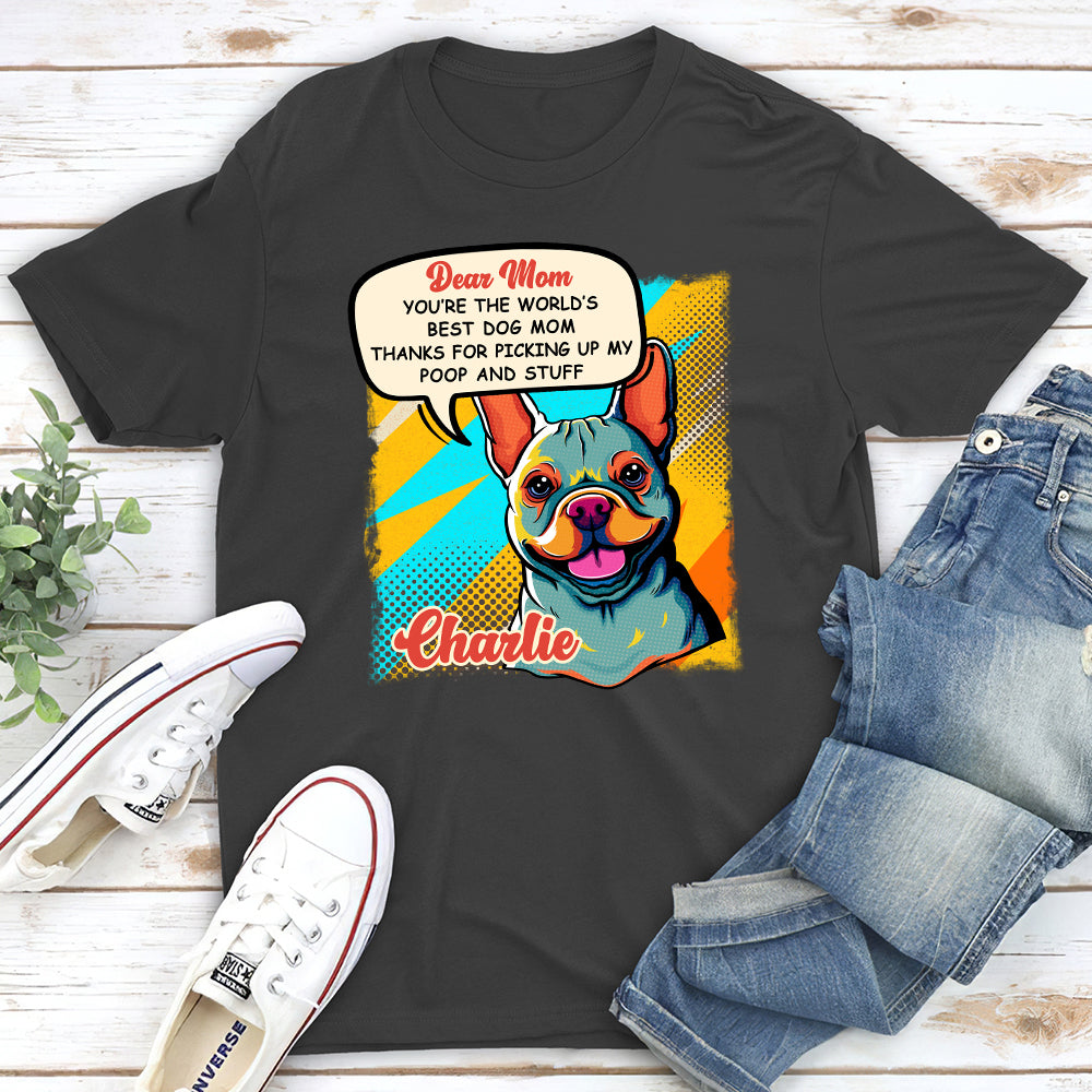 Eye - catching Pop Art 'The Best Mom' Personalized Custom Unisex T - shirt