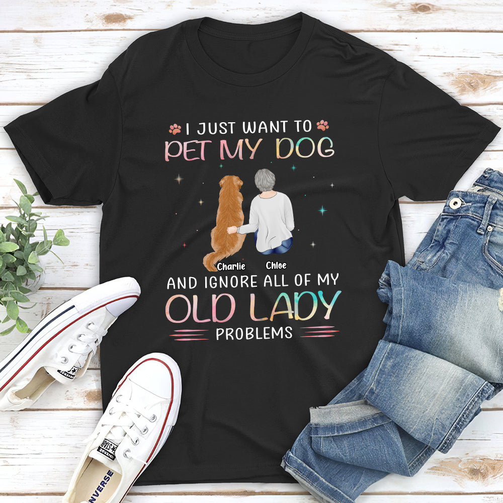 Unique Personalized Custom Unisex T-shirt for Pet Lovers - Solve the Old Lady Problem