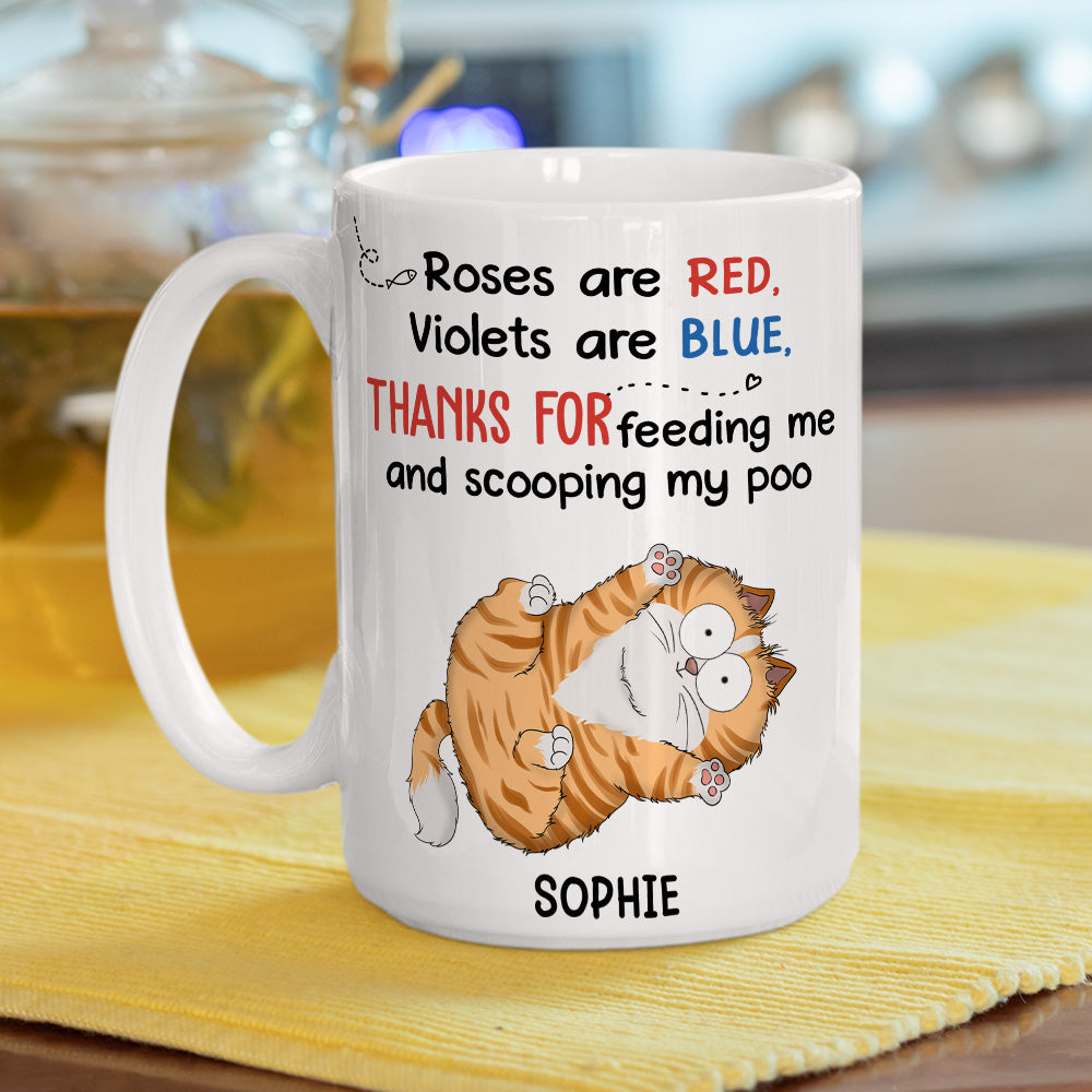 Personalized Roses And Violets Custom Coffee Mug - Ideal Gift for Pet Lovers