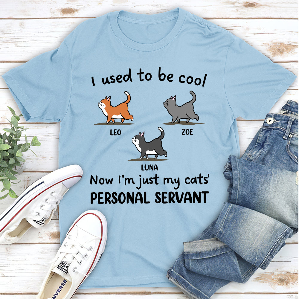 Just My Cat Servant - Personalized Custom Unisex 5.3 oz T-Shirt for Pet Lovers