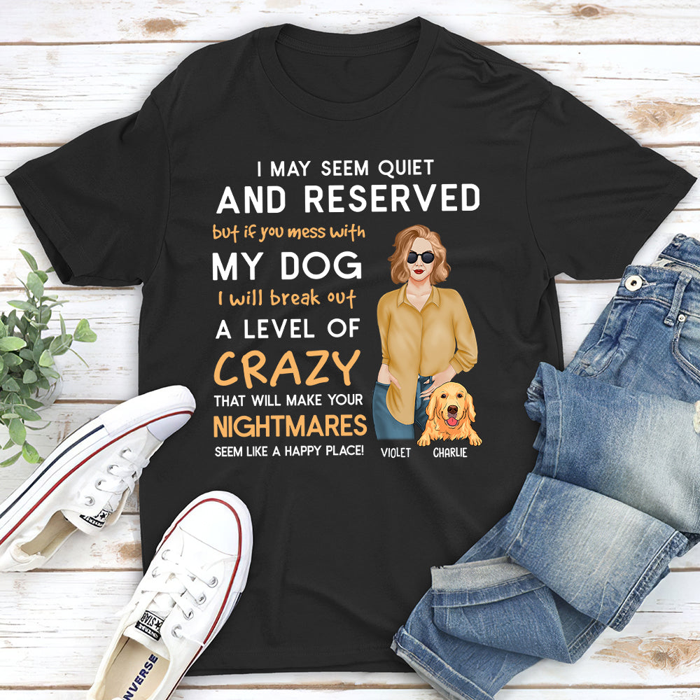 Quiet And Reserved - Customizable Unisex 5.3 oz Personalized T-shirt for Pet Lovers