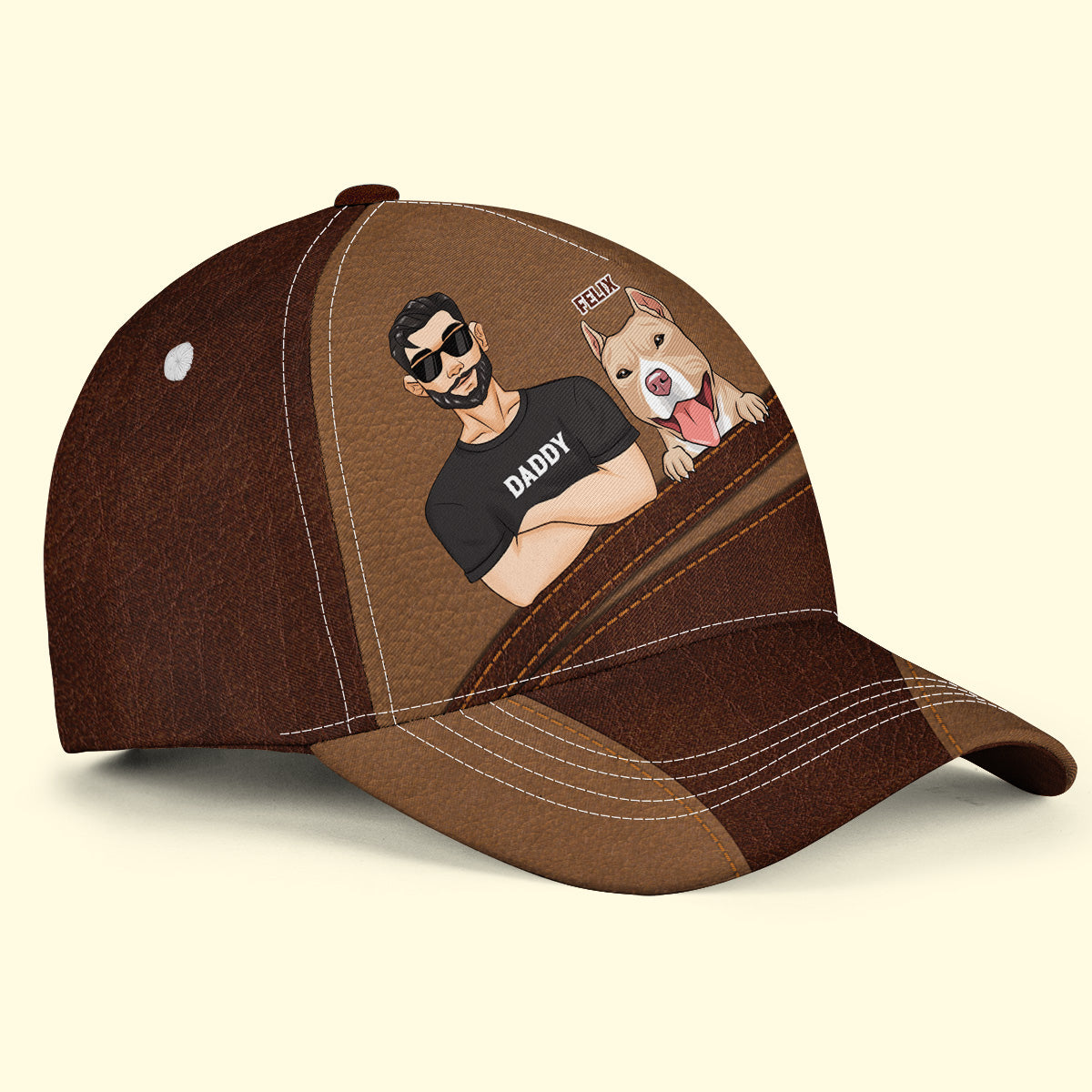 Dope Dog Dad - Personalized Custom Polyester Cap for Dog Owners