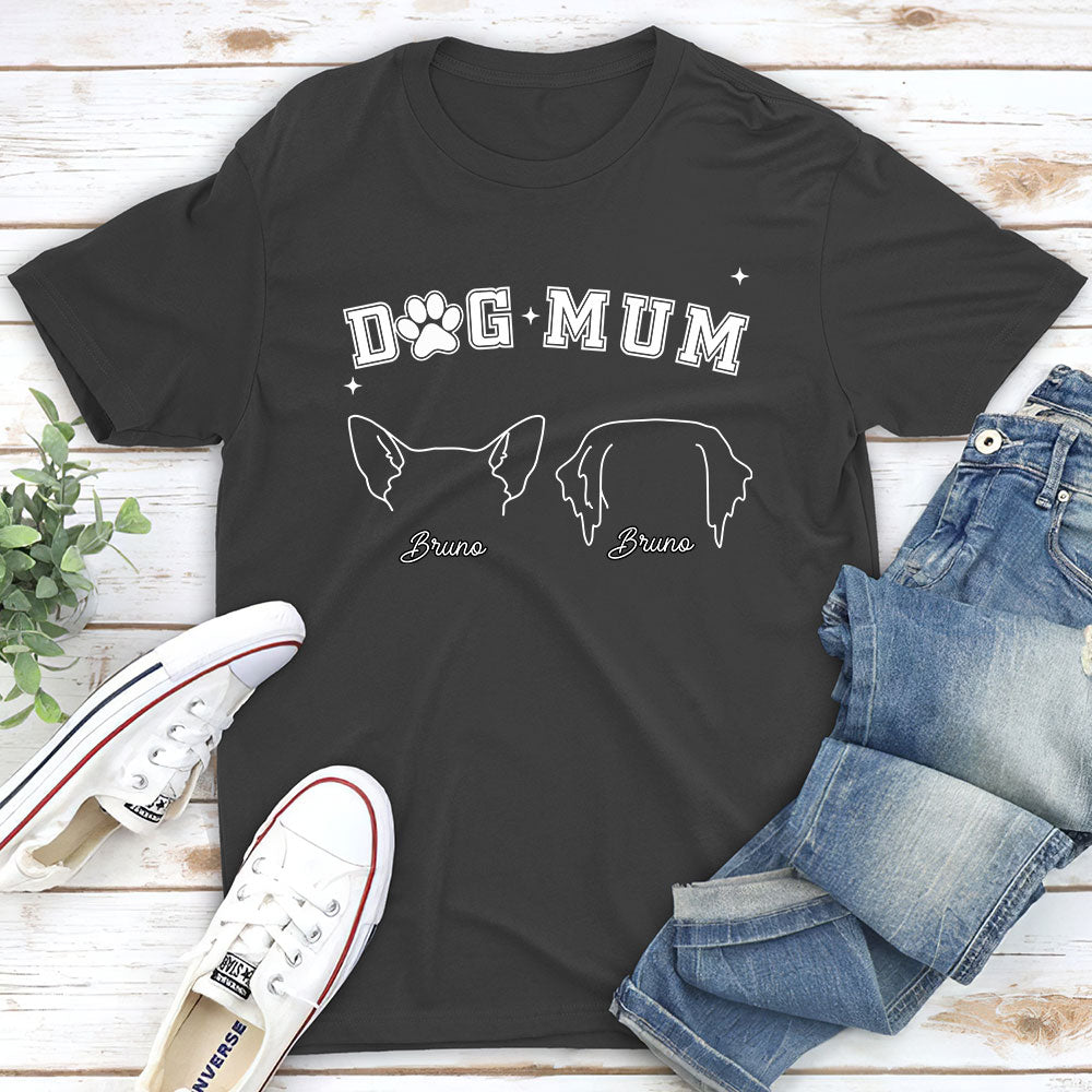 Dog Dad Mom Line - Customizable Personalized Unisex 5.3 oz T-shirt for Pet Lovers