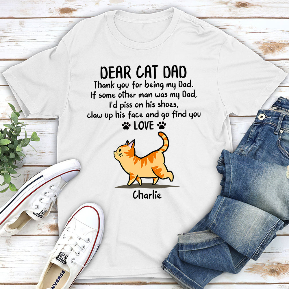 Being Cat Dad - Exclusive Personalized Custom Unisex 5.3 oz T-shirt