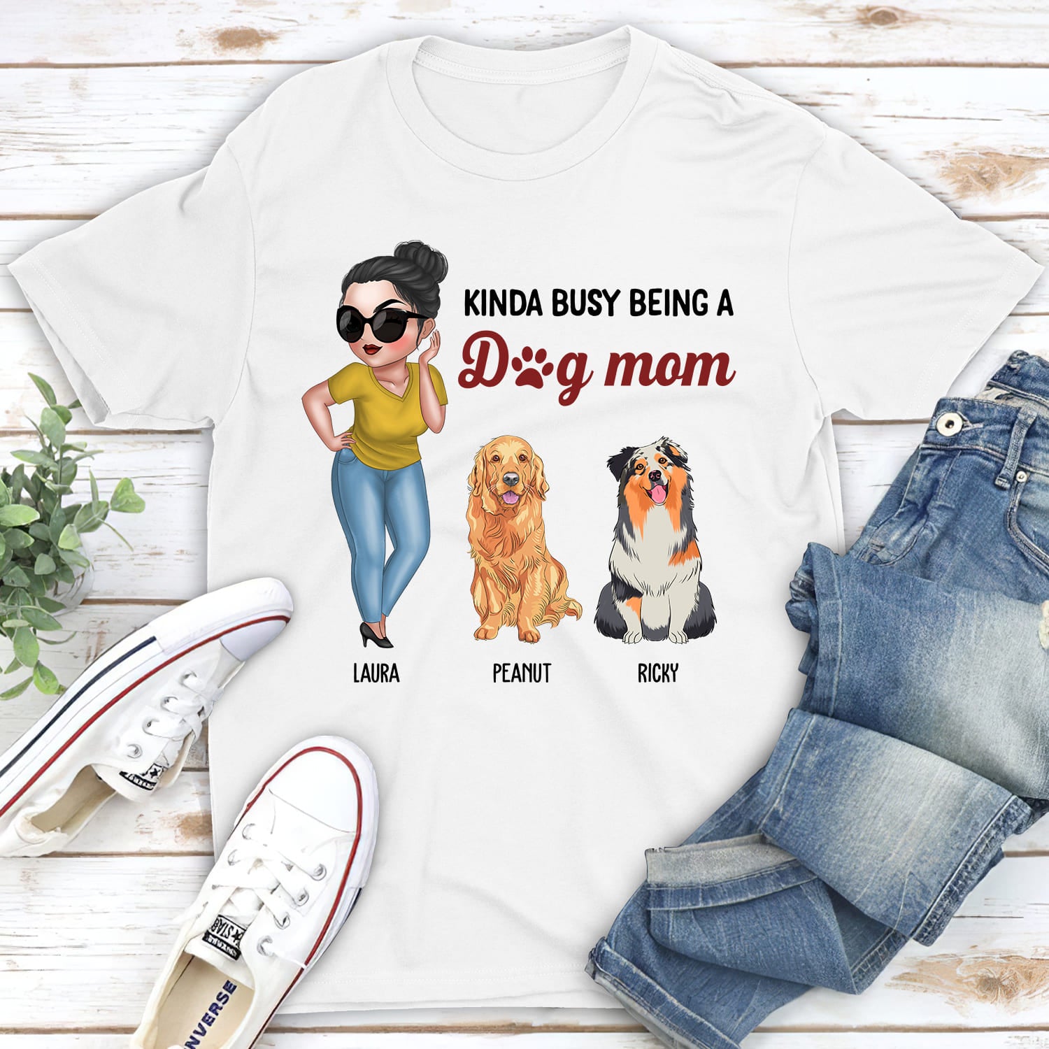 Kinda Busy - Personalized Custom Unisex 5.3 oz T-shirt for Pet Lovers