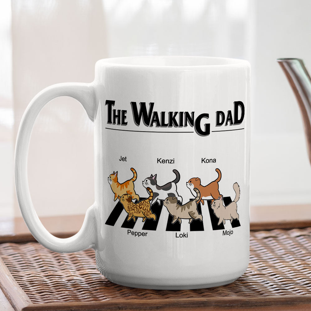 The Walking Cat - Exclusive Personalized Custom Coffee Mug for Pet Lovers