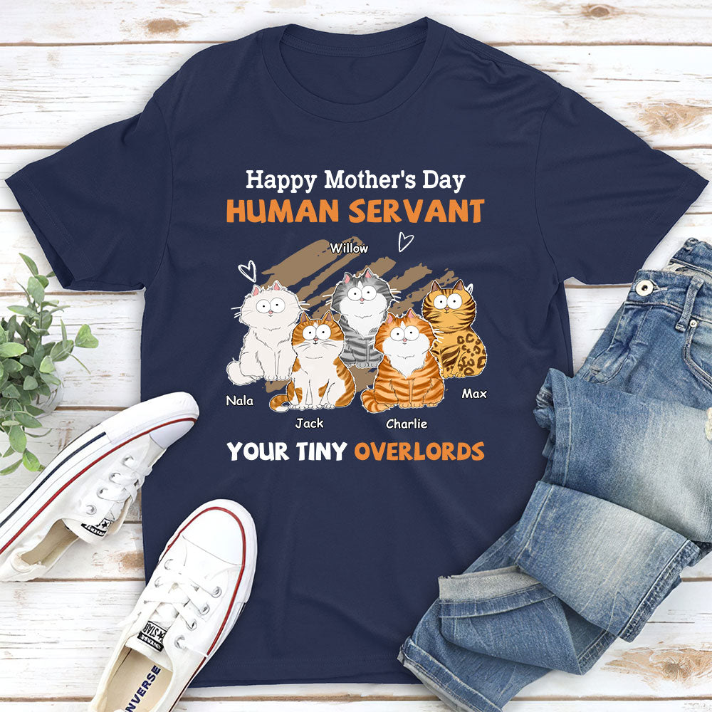 Unique Personalized Custom Unisex T-shirt for Pet Lover Moms - To My Human Servant Mom