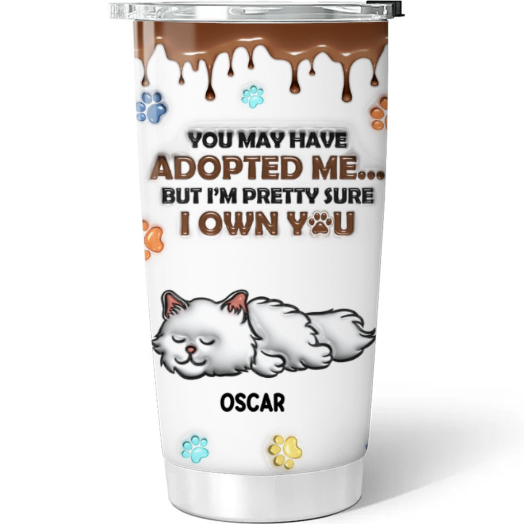 Personalized Custom 3D Inflated Effect Stainless Steel Tumbler - I Own You Design