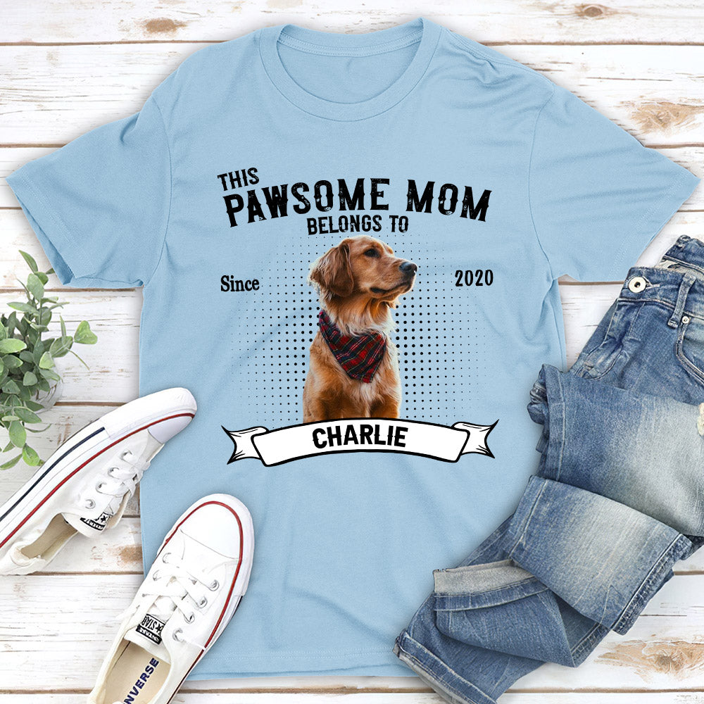 Pawsome Dad Personalized Custom Unisex 5.3 oz T-shirt for Pet Lovers