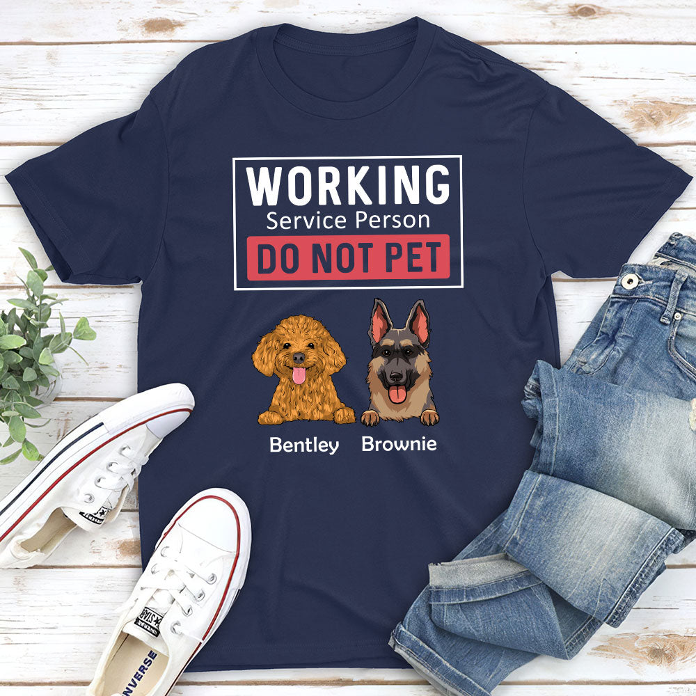 Personalized Custom Unisex 'Dogs Working Service for Humans' T-shirt - Ideal Gift for Pet Lovers