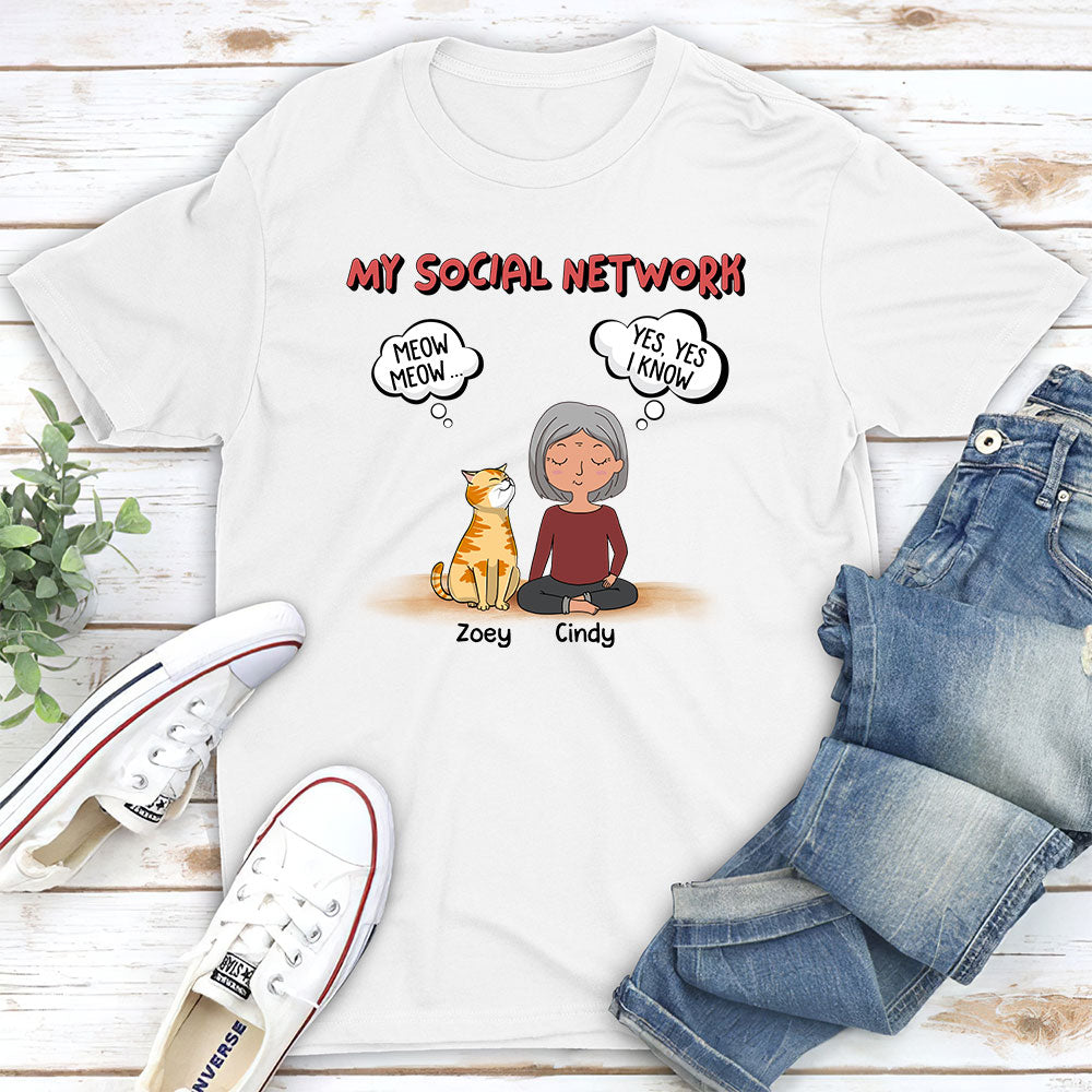 My Social Network - Personalized Custom Unisex 5.3 oz T-shirt for Pet Lovers