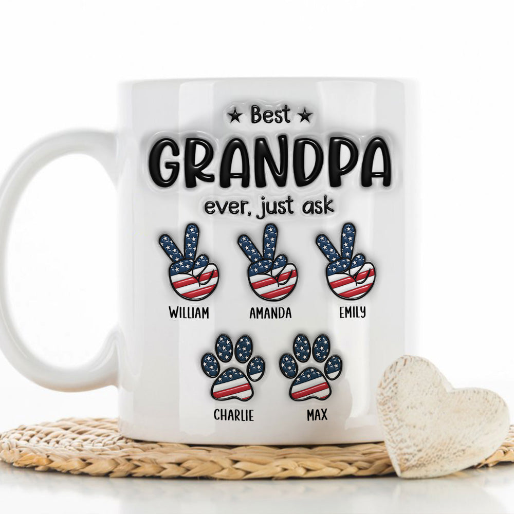 Best Daddy Ever - Personalized Custom 3D Inflated Effect Ceramic Mug in 11oz and 15oz