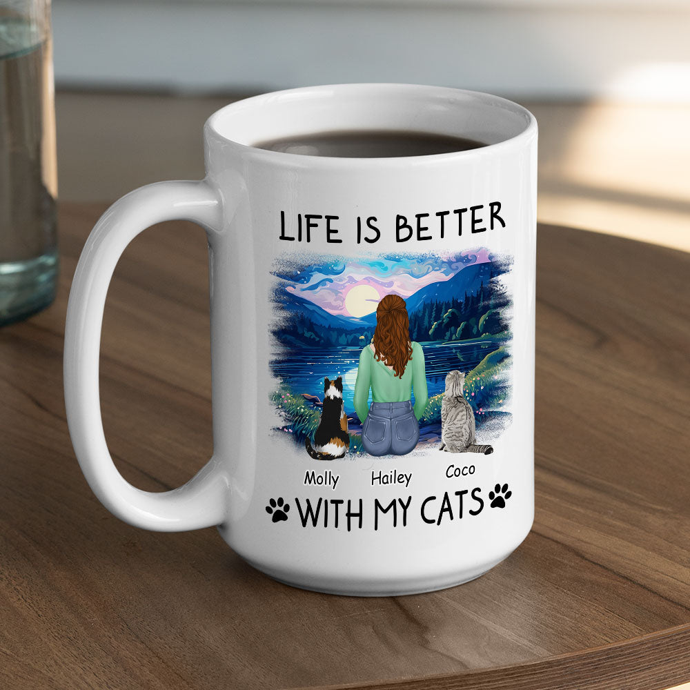 Better With Pets - Personalized Custom 11oz & 15oz Coffee Mug for Pet Lovers