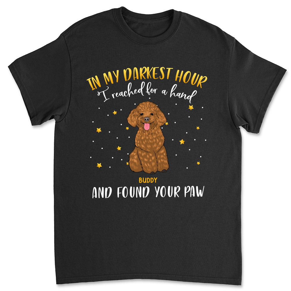 In My Darkest Hour - Personalized Custom Unisex 5.3 oz T-Shirt for Pet Lovers