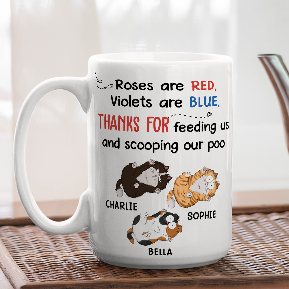 Personalized Roses And Violets Custom Coffee Mug - Ideal Gift for Pet Lovers