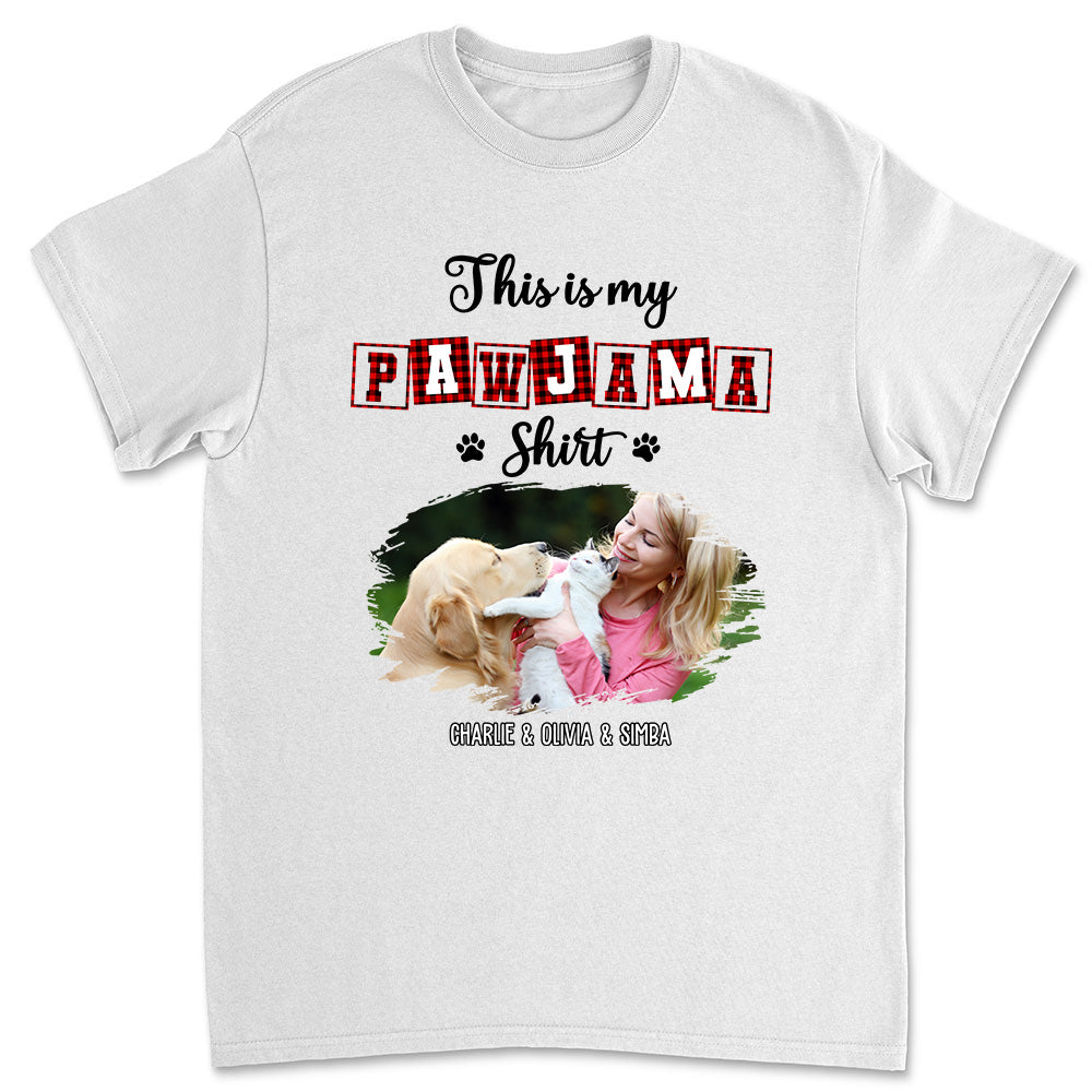My Sleepshirt Ver Pet 2 Photo - Personalized Custom Unisex 5.3 oz T-Shirt for Pet Lovers