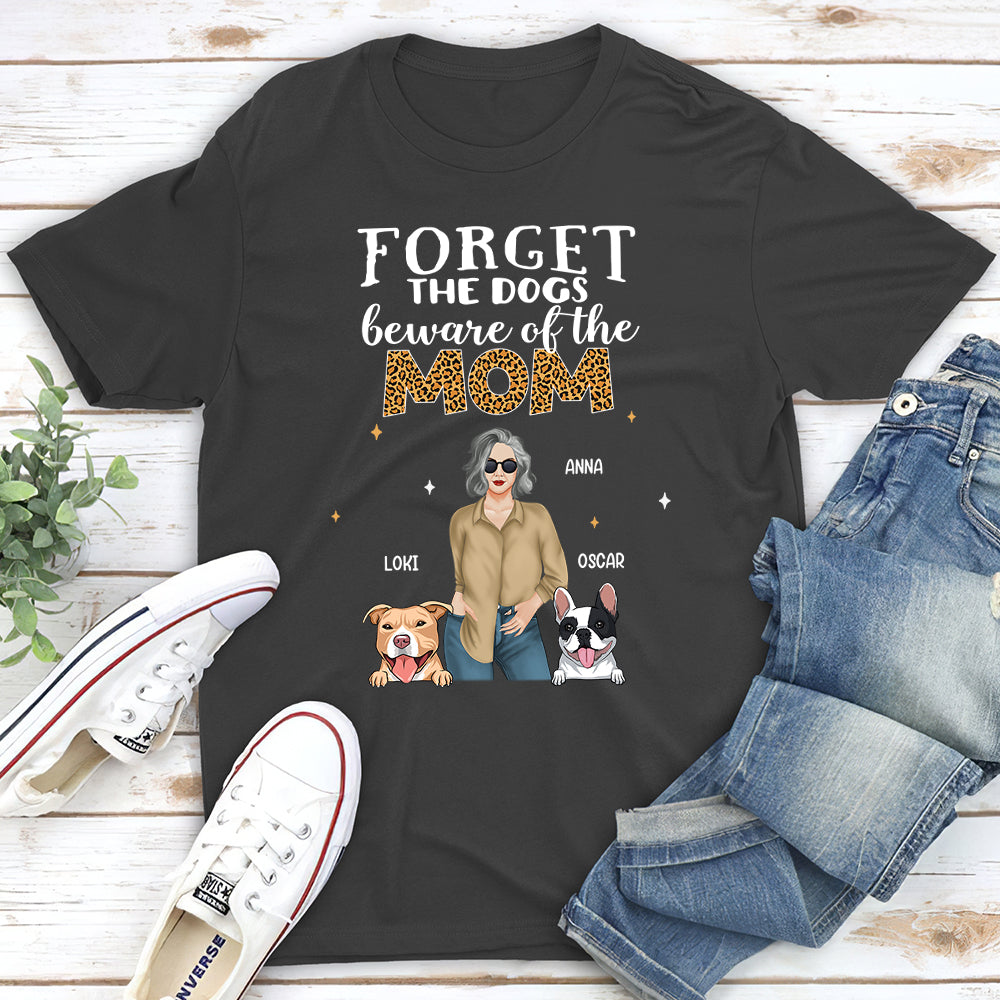 Beware Of The Mom - Personalized Custom Unisex 5.3 oz T-shirt for Pet Lovers