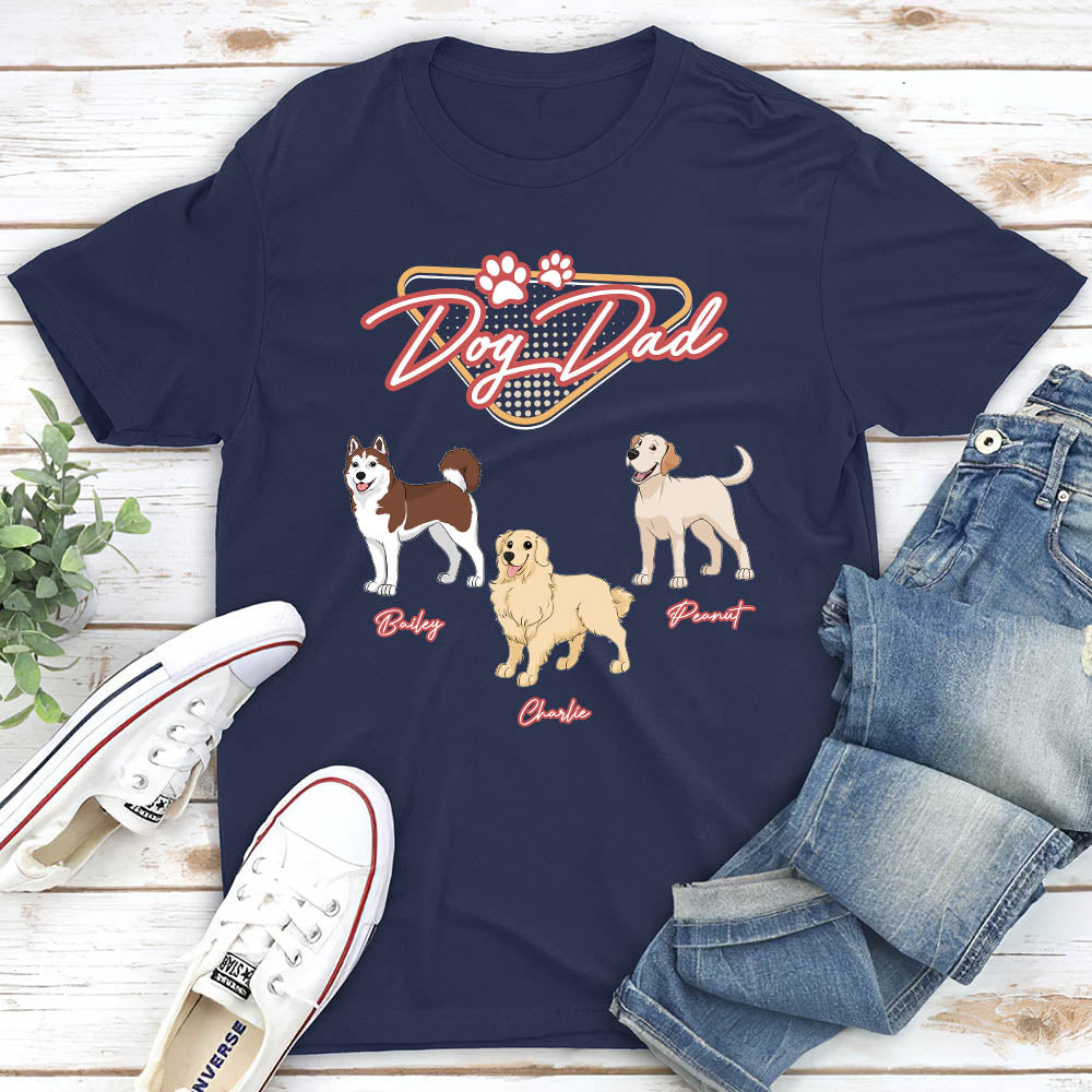 Dog Mom Dad - Personalized Custom Unisex 5.3 oz Heavy Cotton T-shirt